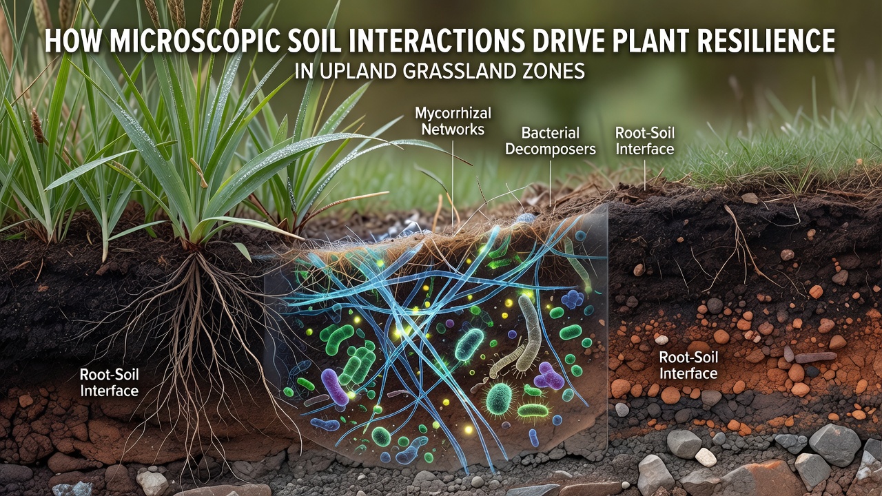 How Microscopic Soil Interactions Drive Plant Resilience in Upland Grassland Zones